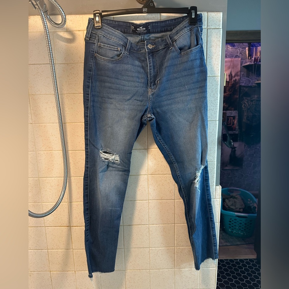 Hollister Men's Dark Blue Skinny Jeans